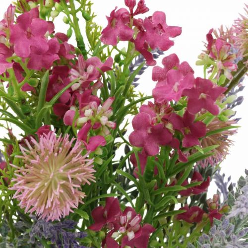 Floristik24 Buquê artificial lavanda decoração de mesa roxo, rosa H42cm