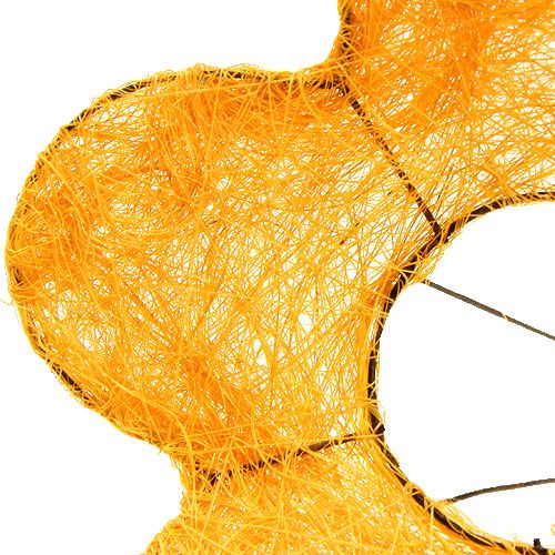 Itens Manguito flor de sisal amarelo Ø25cm 6pcs