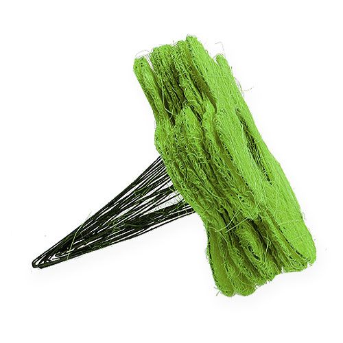 Floristik24 Punho de sisal 20cm verde claro 8 pcs