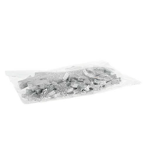 Itens Estrelas para espalhar prata sortida. 4-5cm 40 unidades