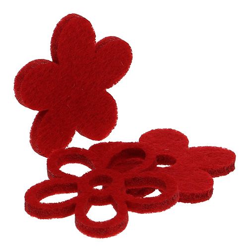 Itens Scatter deco feltro flor vermelho sortido na mistura Ø4cm 72pcs