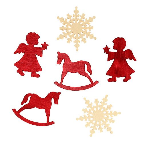 Floristik24 Variedade de dispersão de Natal vermelho-branco 4 cm 72 unidades