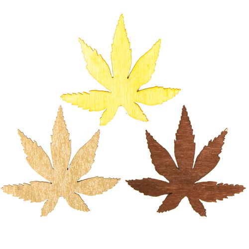 Itens Decoração dispersa folhas amarelas, marrons, platina sortidas 4cm 72 un
