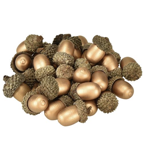 Itens Decoração dispersa bolotas outono inverno ouro 3cm 36 unidades