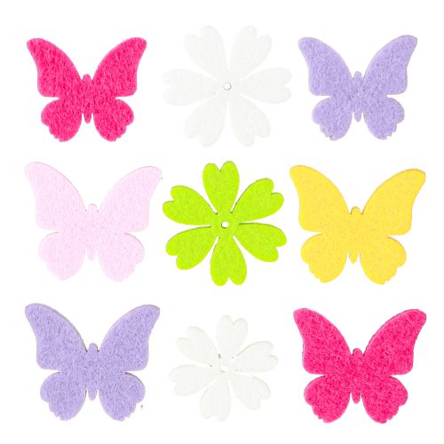 Itens Decoração Scatter Primavera Borboleta Flores 6 Cores 4cm 72 Pcs