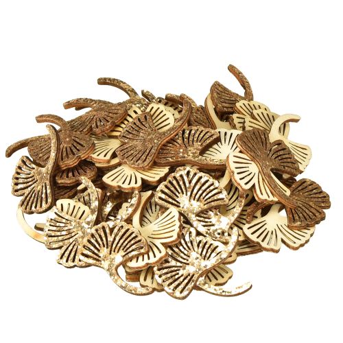Itens Decoração dispersa dourada decoração gingko folha de gingko glitter 3×4cm 72 un