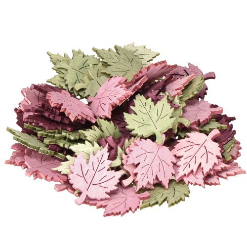 Itens Decoração dispersa madeira folhas de outono decoração de mesa colorida 3x4cm 72 un