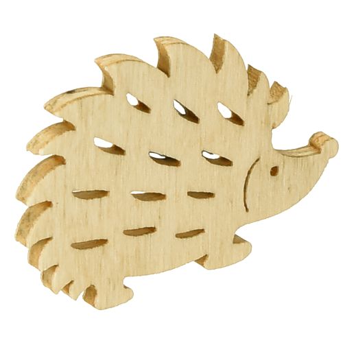 Itens Decoração dispersa decoração ouriço de madeira verde marrom branco 4x3cm 72 un