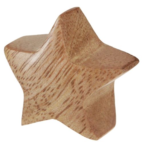 Itens Decoração de dispersão de madeira mini estrelas decoração de advento madeira de manga 3cm 9 peças