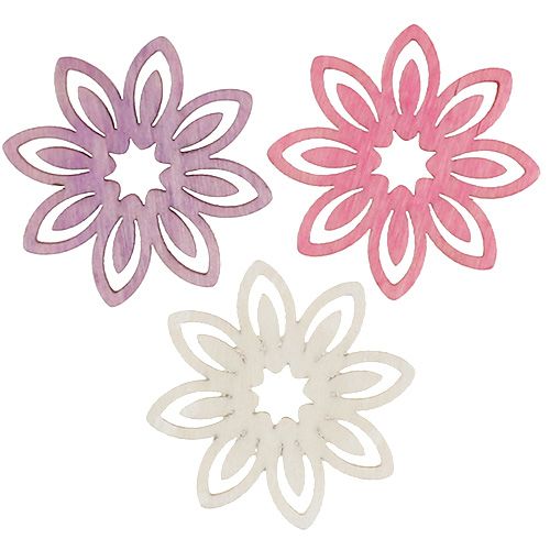 Floristik24 Flor de madeira com decoração dispersa Ø4cm 72 un