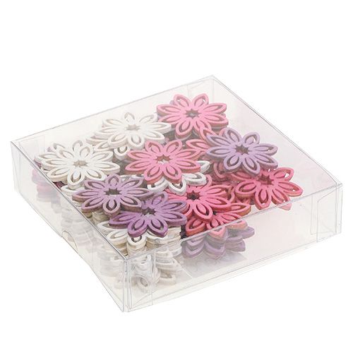 Floristik24 Flor de madeira com decoração dispersa Ø4cm 72 un