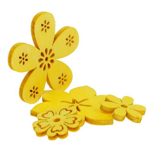 Floristik24 Flor de madeira espalhada amarela 2cm - 4cm 96p
