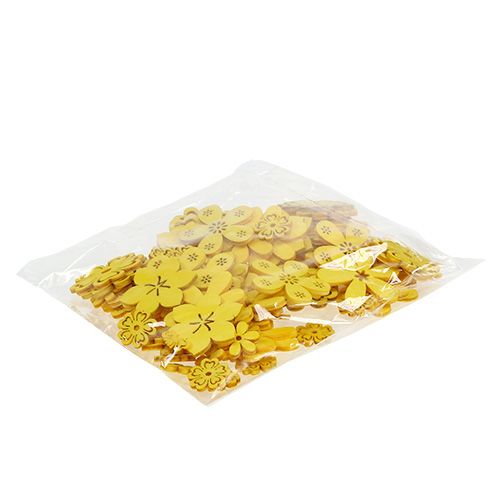 Floristik24 Flor de madeira espalhada amarela 2cm - 4cm 96p