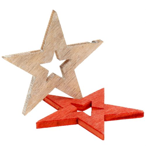 Itens Estrelas de Natal para espalhar vermelho, natural 4cm 72pcs