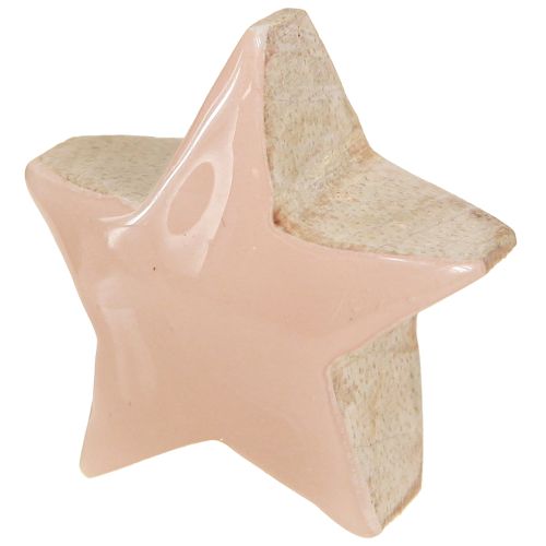 Itens Decoração Scatter estrelas estrelas de madeira rosa branco amarelo Ø3cm 9 peças