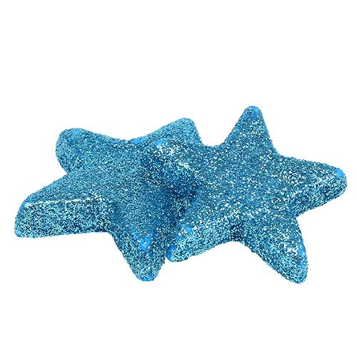 Floristik24 Decoração dispersa estrela de Natal turquesa 3,5-4,5 cm 24 unidades