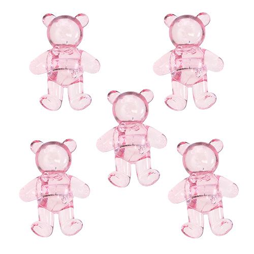 Floristik24 Urso disperso rosa 3,5 cm 60p