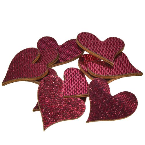 Itens Decoração dispersa coração roxo 3-5 cm 48 unidades