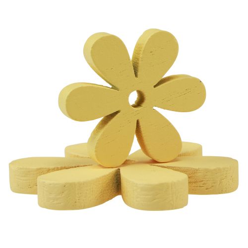 Itens Decoração Scatter Flores Amarelas Madeira Decoração de Mesa Verão Ø2–6cm 20 pcs