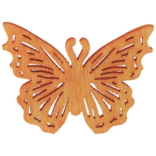 Itens Decoração dispersa borboleta decoração de mesa de madeira primavera 4 × 3 cm 72 unidades