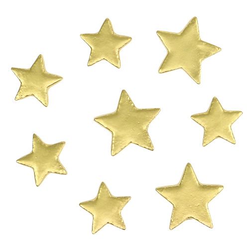 Floristik24 Dispersão de estrelas de decoração mix 4-5cm dourado fosco 72uds