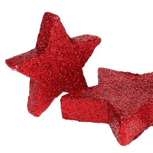 Itens Espalhar decoração estrelas vermelho, mica 4-5cm 40p