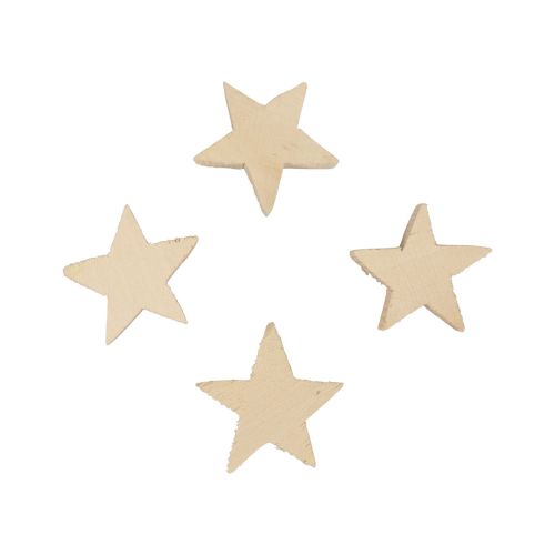 Itens Decoração dispersa estrelas de Natal estrelas de madeira natural Ø4cm 24 unidades