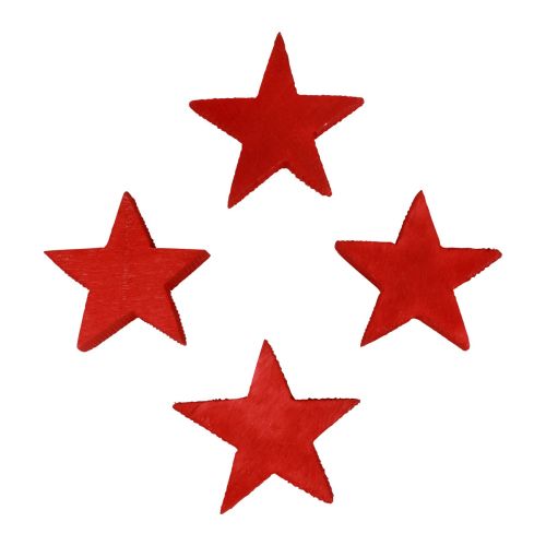 Floristik24 Decoração dispersa estrelas de Natal estrelas vermelhas de madeira Ø4cm 24 unidades