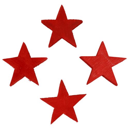 Floristik24 Decoração dispersa estrelas de Natal estrelas vermelhas de madeira Ø5,5cm 12 unidades