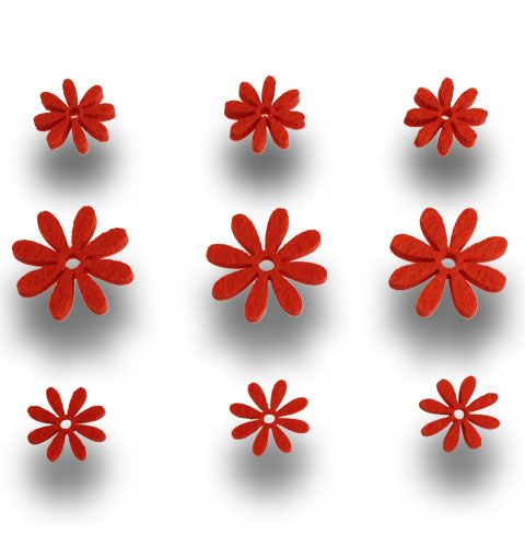 Floristik24 Flores de feltro em 96pcs laranja