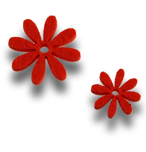 Floristik24 Flores de feltro em 96pcs laranja