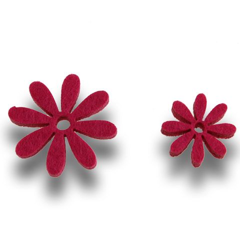 Floristik24 Flores de feltro em 96pcs rosa