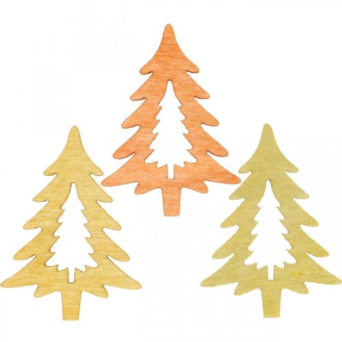Itens Dispersão decoração natal pinheiro laranja 4cm 72p