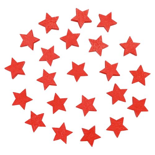 Decoração dispersa estrelas de Natal estrelas vermelhas de madeira Ø1,5cm 300 unidades