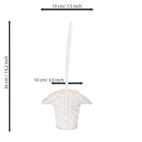 Itens Cesto para espalhar flores e pétalas, 36 cm, conjunto de 3 peças