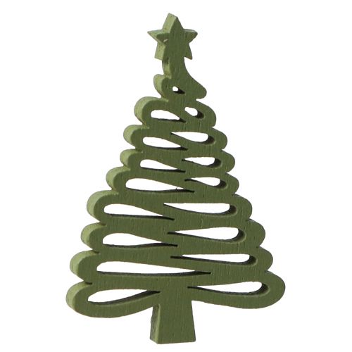 Itens Espalhe estrela de abeto de Natal verde 3x4,5cm 72 un