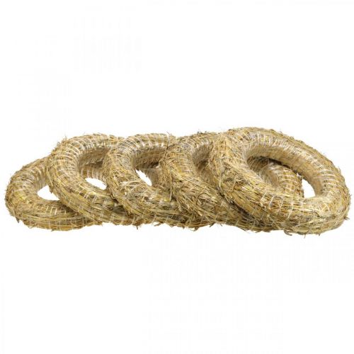 Itens Coroa de palha natural Ø35cm - coroa decorativa para artesanato e Advento, conjunto de 5