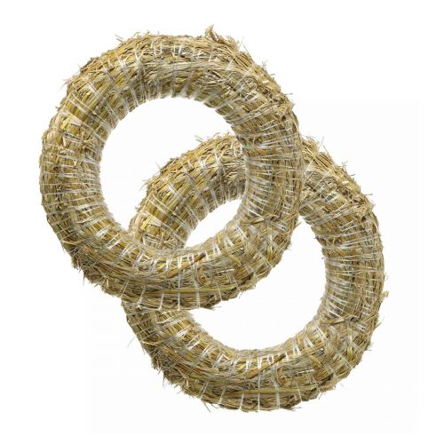 Itens Coroa de palha coroa de palha em branco palha 40/8cm 2 peças