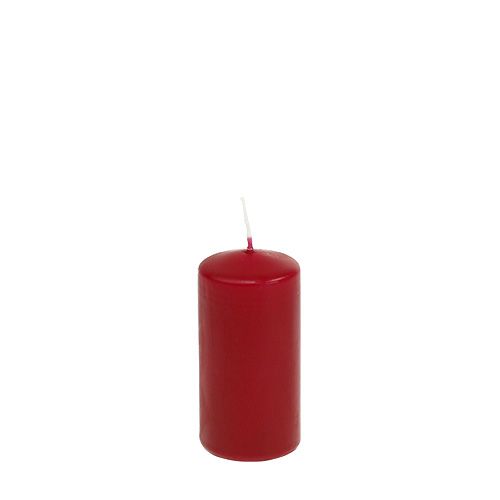 Floristik24 Velas de pilar velas vermelhas H100mm Ø50mm vermelho velho 12 peças