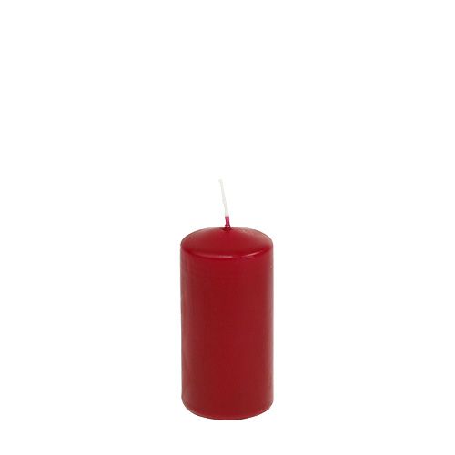 Floristik24 Velas pilares velas vermelhas H100mm Ø50mm vermelho velho 12 unidades