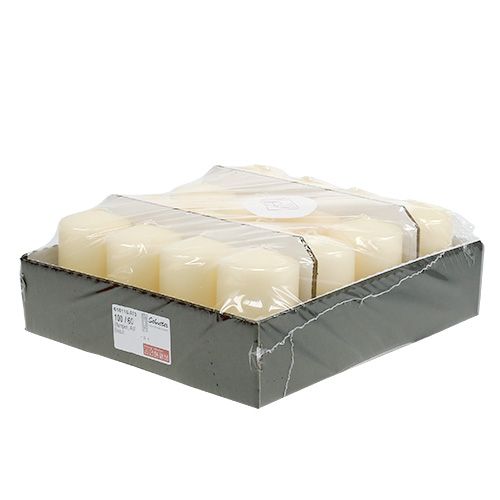 Floristik24 Vela pilar 100/60 creme 16 un