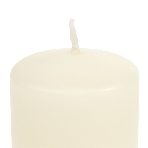 Floristik24 Velas pilares velas creme H120mm Ø50mm 12pcs