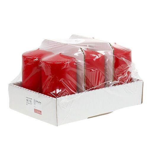 Itens Vela pilar 150/80 vermelha 6 unidades