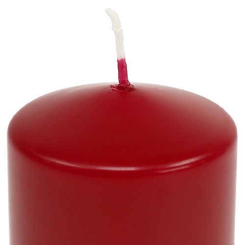 Itens Velas pilares vermelhas Velas do Advento vermelho velho 200/50mm 24 unidades
