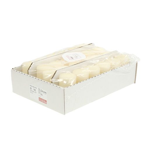 Floristik24 Vela pilar 80/40 creme 24 un