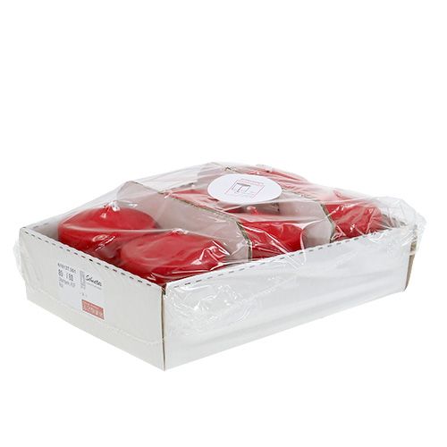 Itens Vela Pilar 80/80 Vermelha 6 Pcs