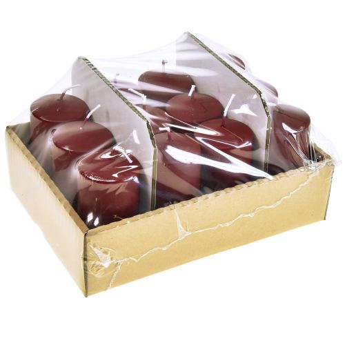 Itens Velas de pilar velas vermelhas H100mm Ø50mm vermelho velho 12 peças