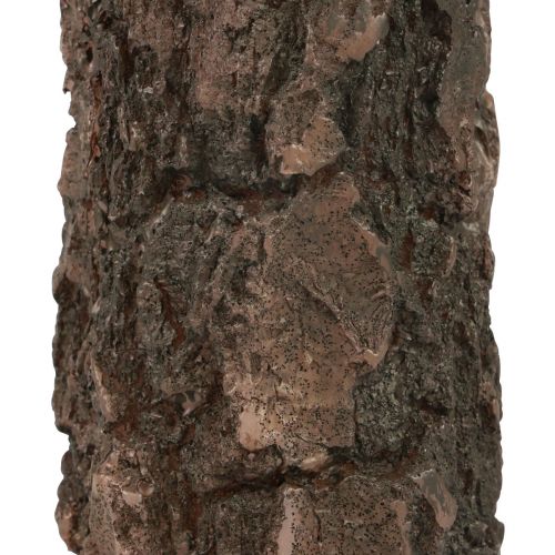 Floristik24 Vela pilar tronco de árvore vela decorativa marrom 130/65mm 1ud
