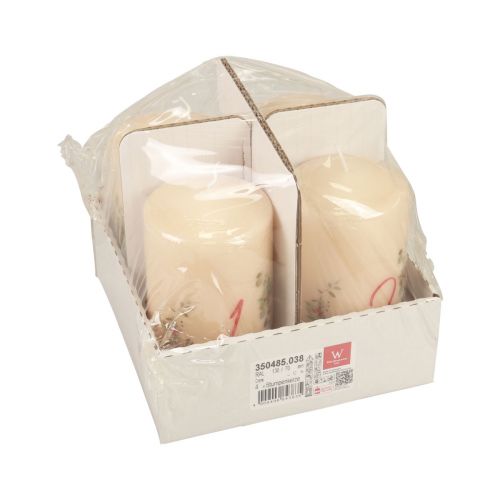 Itens Velas do Advento Coroa do Advento 1-4 creme 130/70mm 4 unidades