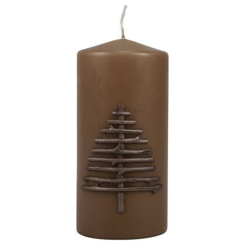Vela de Natal vela de Natal marrom 150/70mm 1ud